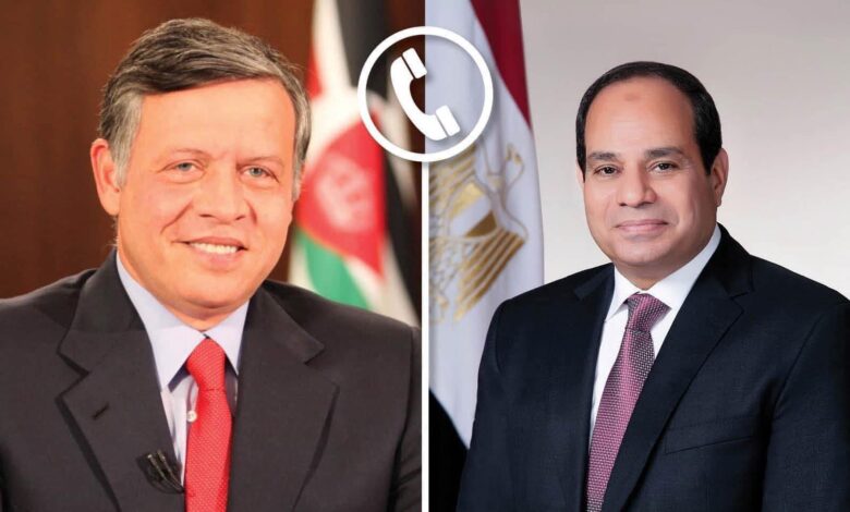 الرئيس السيسي وملك الأردن