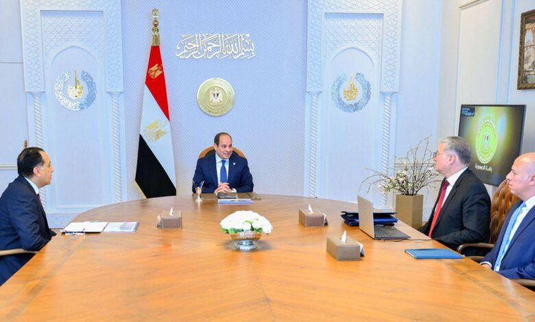 اجتماع الرئيس السيسي ورئيس الوزراء ووزير البترول