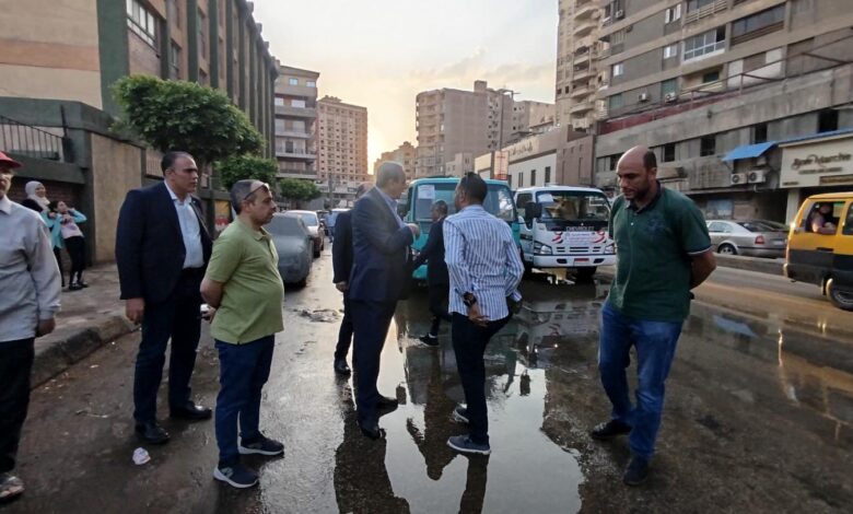 محافظ الغربية يتابع كسح مياه الأمطار