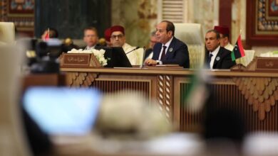 الرئيس السيسي خلال مشاركته بالقمة العربية ببغداد