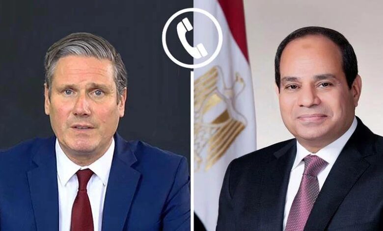 الرئيس السيسي ورئيس وزراء بريطانيا