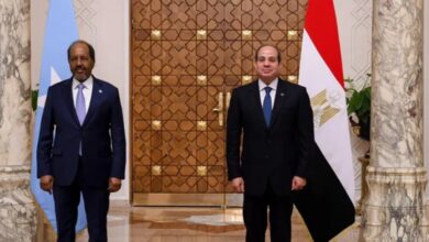 استقبال الرئيس السيسي لنظيره الصومالي