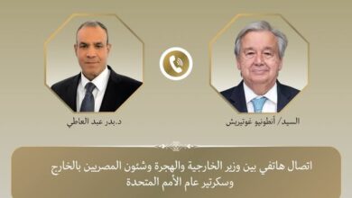 وزير الخارجية والأمين العام للأمم المتحدة