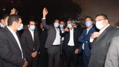 وزير الاتصالات يتفقد حريق سنترال رمسيس