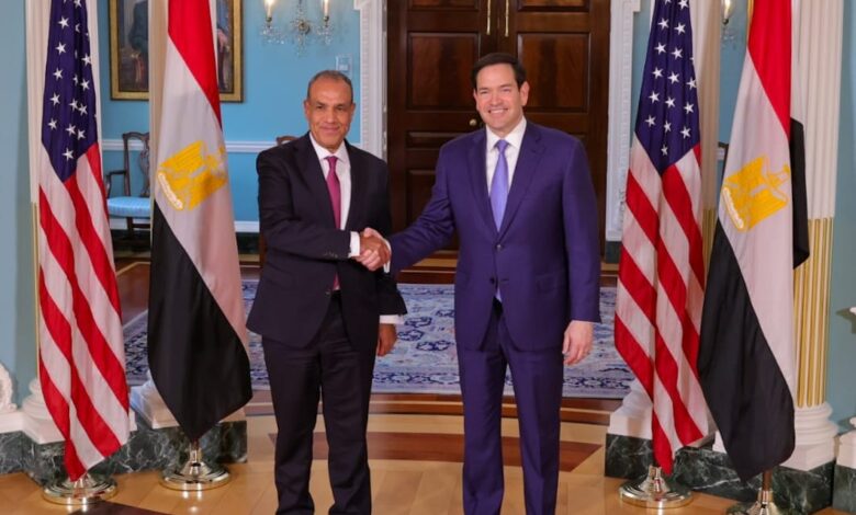 لقاء وزير الخارجية ونظيره الأمريكي