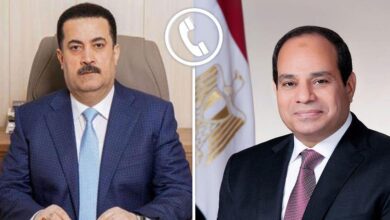 الرئيس السيسي ورئيس الوزراء العراقي