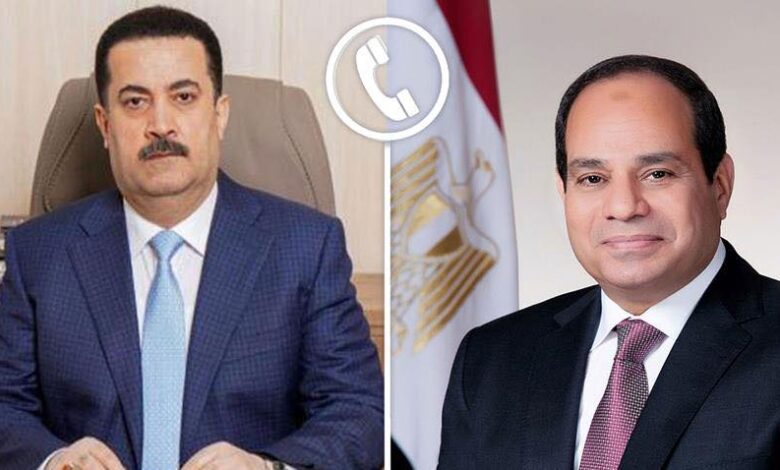 الرئيس السيسي ورئيس الوزراء العراقي