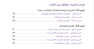مقرر شهر أكتوبر الصف الخامس الإبتدائي