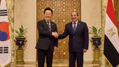 الرئيس السيسي ونظيره الكوري