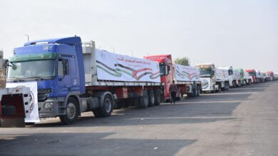 قافلة إغاثية إلى قطاع غزة
