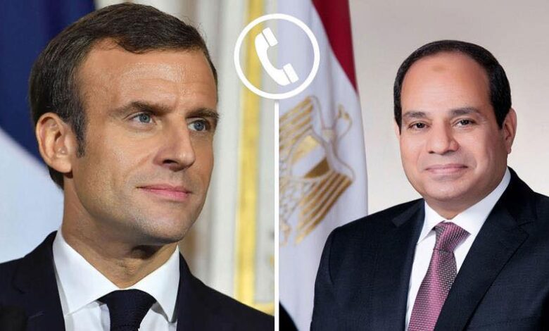 الرئيس السيسي وماكرون