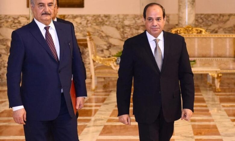 الرئيس السيسي والمشير خليفة حفتر