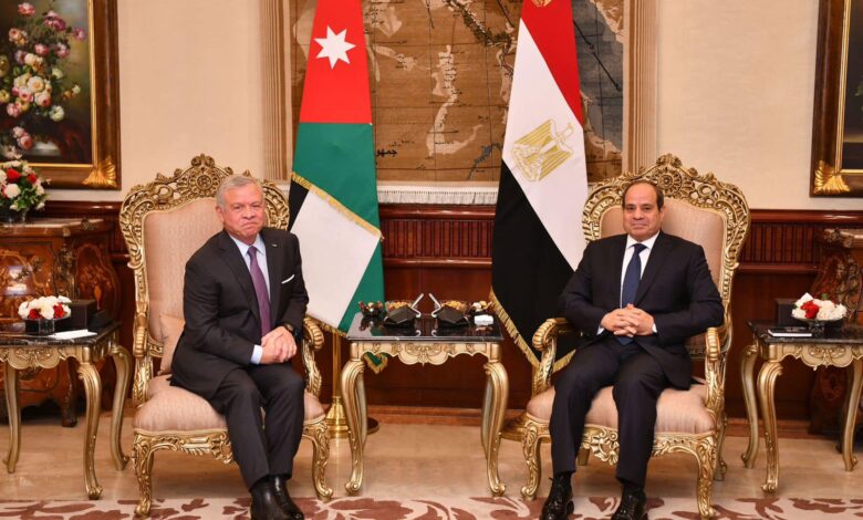 الرئيس السيسي يستقبل ملك الأردن