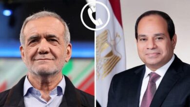 الرئيس السيسي ونظيره الإيراني