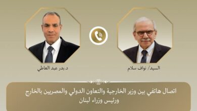 وزير الخارجية ونظيره اللبناني