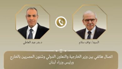 وزير الخارجية ونظيره اللبناني