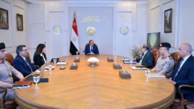 جانب من اجتماع الرئيس السيسي