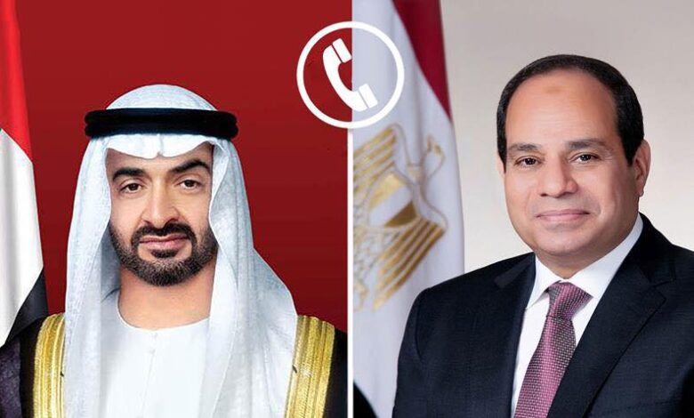 الرئيس السيسي وبن زايد