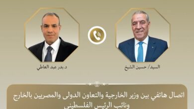 اتصال هاتفي بين وزير الخارجية ونائب الرئيس الفلسطيني